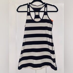 Black and White Striped Women's Tank Top